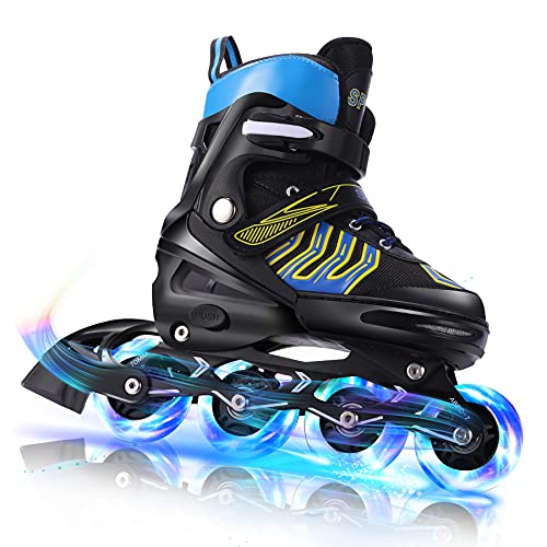 WeSkate Patines en línea para niños con tamaño Ajustable, Luces Intermitentes L (39-42)