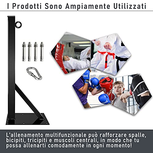 Whchiy Soporte de pared para saco de boxeo profesional para entrenamiento de interior y ejercicio en casa, longitud (50 cm)