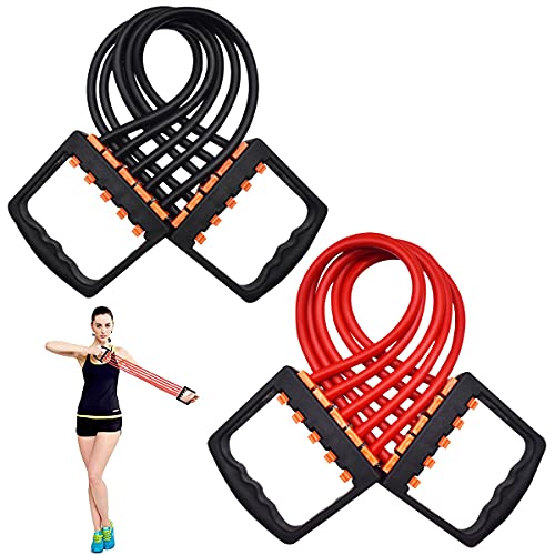 WideSmart 2 Piezas Extensor del Pecho Ajustable,Expansor e Pecho de Goma Resistencia,Ejercitador Tensores Musculacion,Extensor para Musculació para Ejercitador de Músculo Fitness Entrenamiento