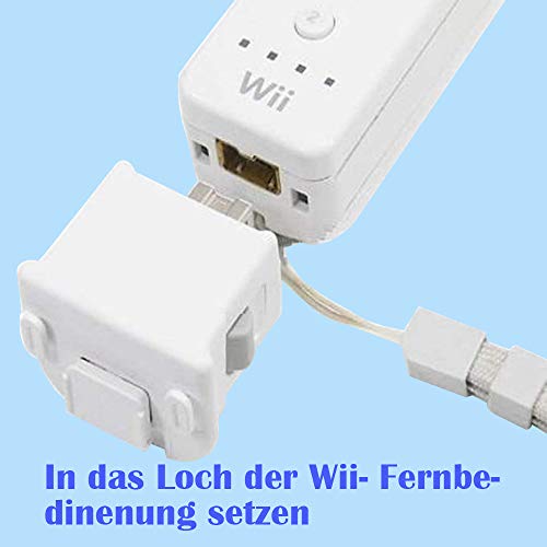 Wii Motion Plus - Adaptador para Mando a Distancia Original Nintendo Wii, Accesorio Externo, Adaptador de Acelerador, Acelerador Motionplus para Controlador Wii U Wii, Color Blanco