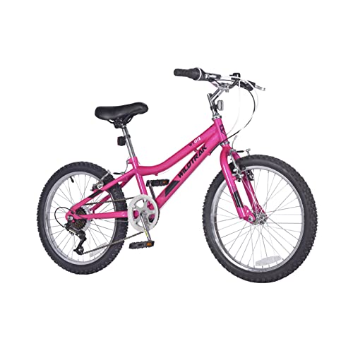 Wildtrak - Bicicleta 20 pulgadas para niños 6-9 años con frenos ajustables - Rosa Magenta