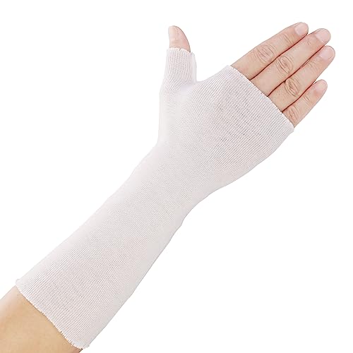 Willcom Forro para Muñeca y Pulgar (10 Paquete), Calcetín Cuidado Manos Delgado Confort para Abrazadera de Soporte, Manga Protección Vendaje Tubular Algodón Stockinette