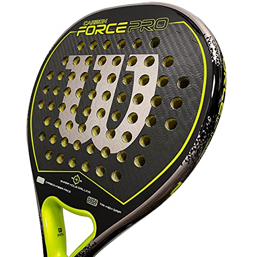 Wilson Carbon Force Pro Raqueta de Pádel, Unisex Adulto, Negro/Verde, Talla Única