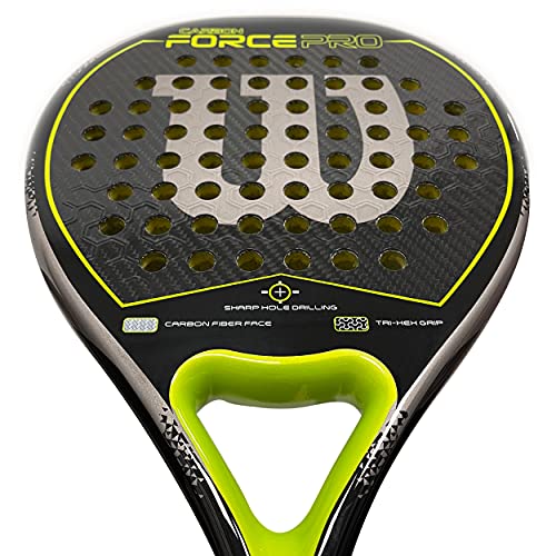 Wilson Carbon Force Pro Raqueta de Pádel, Unisex Adulto, Negro/Verde, Talla Única