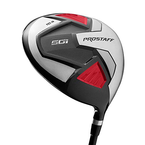 Wilson Golf Pro Staff SGI Driver MW 5, Palo de Golf para Hombre, Mano Dominante Izquierda, Nivel Principiante y Avanzado, Grafito, Gris/Celeste, WGD1511005