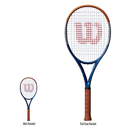 Wilson Roland Garros Clash Racket, Miniraqueta De Tenis Unisex Adulto, Blue/orange, NS