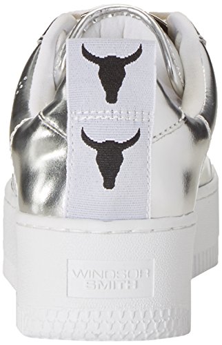 Windsor Smith WSPRACERR, Zapatillas con Plataforma Mujer, Plateado (Argento), 37