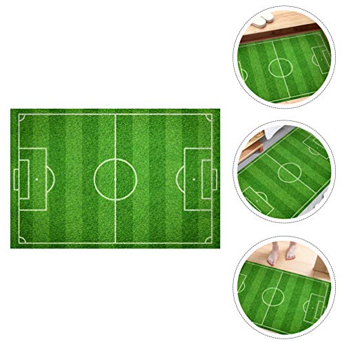 WINOMO Felpudo de entrada de campo de fútbol para interiores y exteriores, ideal como regalo para amantes del fútbol, color verde