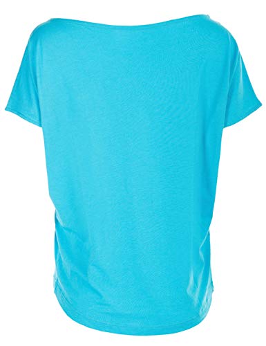 Winshape Mct002 - Camiseta de Manga Corta para Mujer (Ligera, Estilo Baile, Fitness, Tiempo Libre, Deporte, Yoga), Mujer, Color Sky-Blue, tamaño Extra-Large