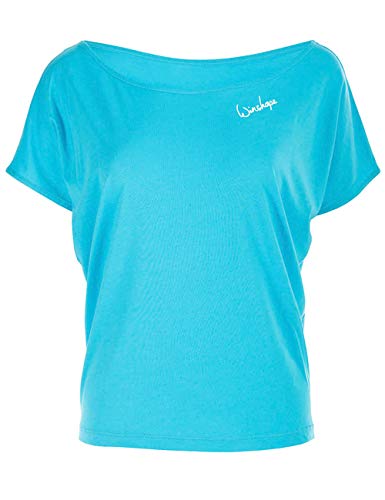 Winshape Mct002 - Camiseta de Manga Corta para Mujer (Ligera, Estilo Baile, Fitness, Tiempo Libre, Deporte, Yoga), Mujer, Color Sky-Blue, tamaño Extra-Large