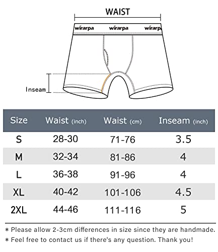 wirarpa Calzoncillos Hombre Boxer Algodon Ropa Interior Cómoda para Hombres Sin Etiquetas con Abertura Pack de 4 Multicolor-Negro Gris Blanco Azul Oscuro Talla 2XL