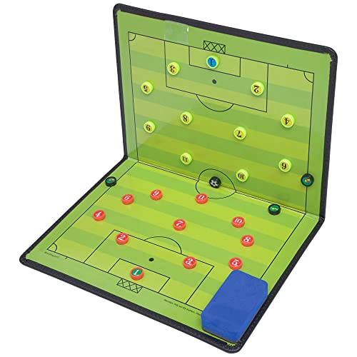 WISEPLAYERFC Carpeta Táctica Magnética Plegable para Entrenador de Fútbol con Silbato