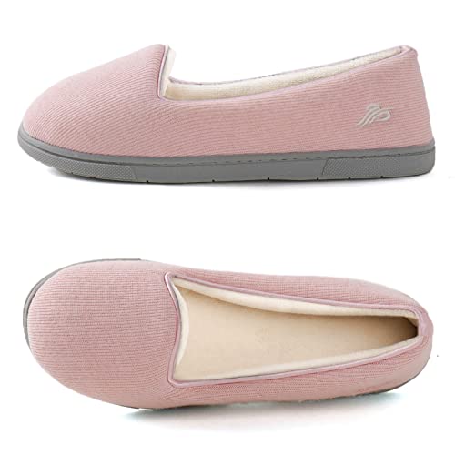 Wishcotton Zapatillas Mujer Casa de Espuma con Memoria, Pantuflas Ligeras para Mujer, Suela Antideslizante, Interior y Exterior, Rosa, 41 EU