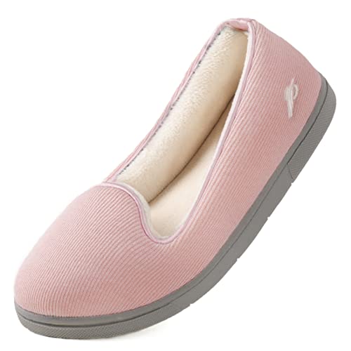 Wishcotton Zapatillas Mujer Casa de Espuma con Memoria, Pantuflas Ligeras para Mujer, Suela Antideslizante, Interior y Exterior, Rosa, 41 EU