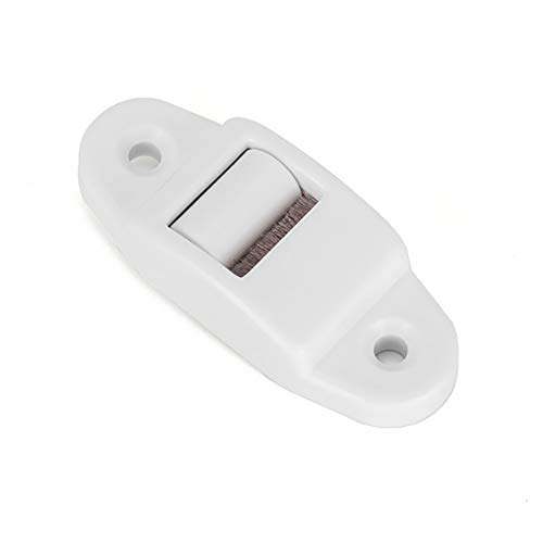 WJMY Pasacintas Persiana Guía de Correa Mini para Persianas Enrollables con Junta de Cepillo, para Correas de Hasta 23 mm de Ancho, Color Blanco x 8 (Rolle bis 23mm Gurtbreite)