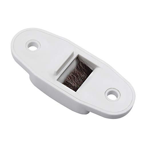 WJMY Pasacintas Persiana Guía de Correa Mini para Persianas Enrollables con Junta de Cepillo, para Correas de Hasta 23 mm de Ancho, Color Blanco x 8 (Rolle bis 23mm Gurtbreite)