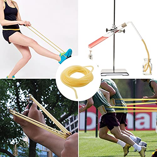 Wohlstand Tubería de Látex Natural, Tubo de Goma de Látex Natural, Tubería de Caucho de Látex, para tirachinas, catapultas, tubos médicos, en lugar de bandas de resistencia en equipos de fitness (3m)