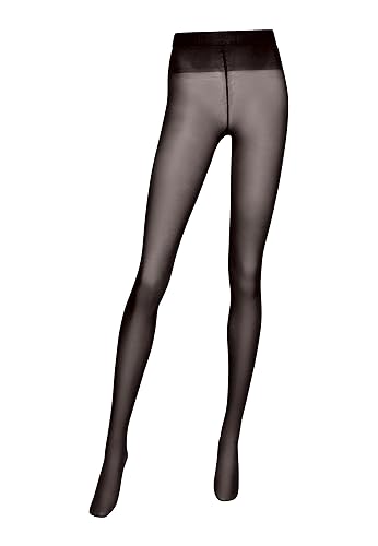 Wolford, Medias negras, semi-veladas con efecto revitalizante, mecanizado con exclusivo hilo Synergym, Nearly Blak, S