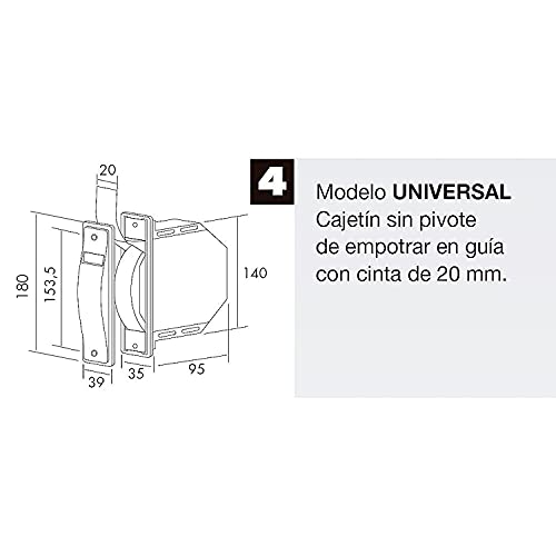 WOLFPACK LINEA PROFESIONAL - Recogedor Persiana Universal Blanco Cinta 20 Pintas