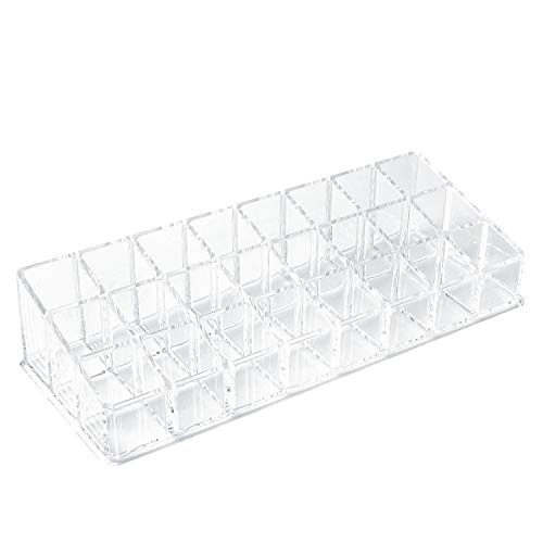 WolinTek Organizador de pintalabios, Acrílico Cosmética Titular Display Stand Cosméticos Almacenamiento Rack Organizador Maquillaje Contenedor,24 Soporte