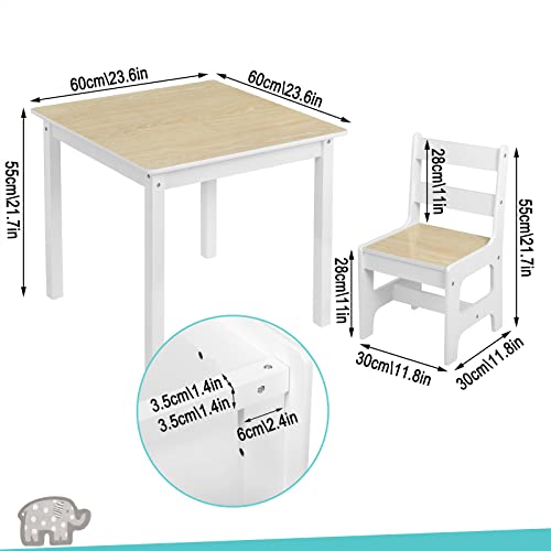 WOLTU 3 uds. Grupo de Asientos para Niños Mesa y 2 Sillas en Edad Preescolar Muebles para Niños SG005