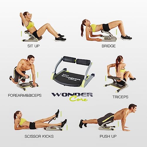 Wonder Core Máquina de abdominales inteligente, equipo de ejercicio para abdominales, equipo de entrenamiento abdominal, ejercitador muscular abdominal, máquina de entrenamiento corporal total para el