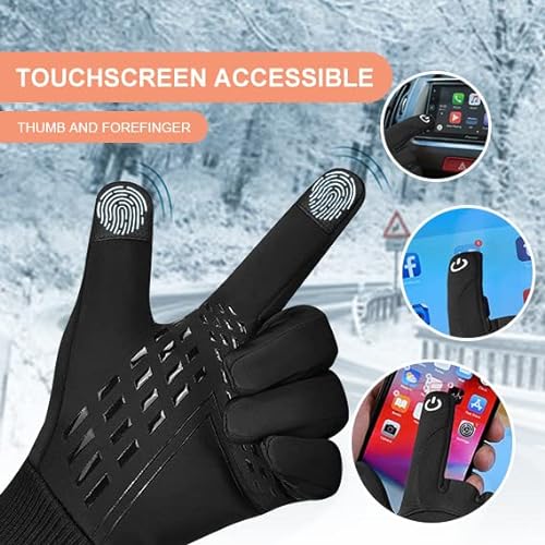 WPLSI Guantes de Invierno, Guantes Antideslizantes para Pantalla Táctil, Hombre Mujer Guantes de Pantalla Táctil,Aire Libre a Prueba de Viento Ciclismo Caza Escalada Guantes de Deporte