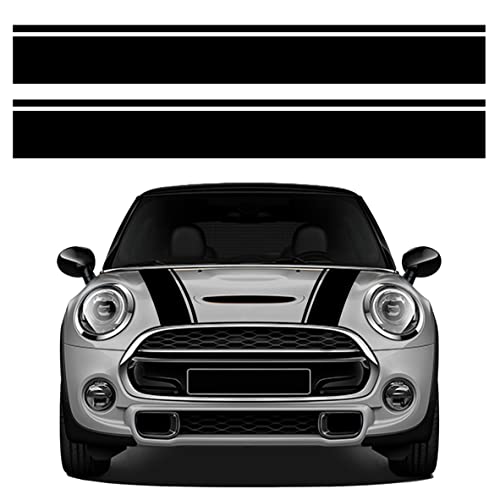 Wraplab x2 Pegatinas Coche Bandas Doble capó  | para Mini Cooper S Accesorios Mini Cooper R56 Countryman Clubman Mini Cooper R56 Mini R55 R50 R53 R60 Mini F56 F55 F54 F60