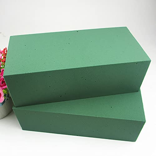 Wukesify Espuma Verde para Arreglos Florales, Bloque De Espuma Floral Seca, Bloques De Espuma De Poliestireno De Floristería Verde, Ladrillos De Espuma para Arreglos Florales De Bricolaje