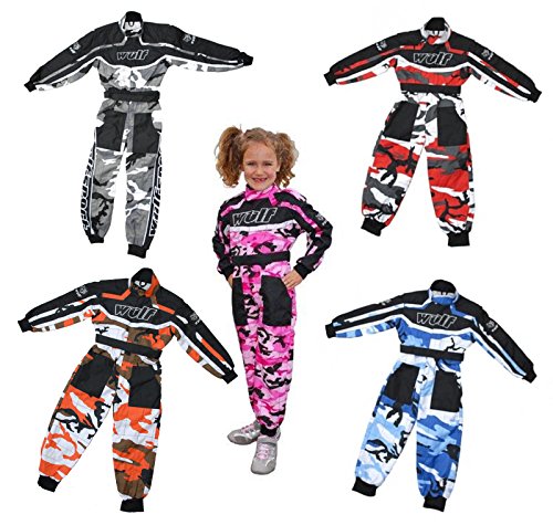 Wulf deporte Niños Niños CAMO MX Motocross Moto Race Traje Ropa Quad Bike - Azul XL (11-12 años)