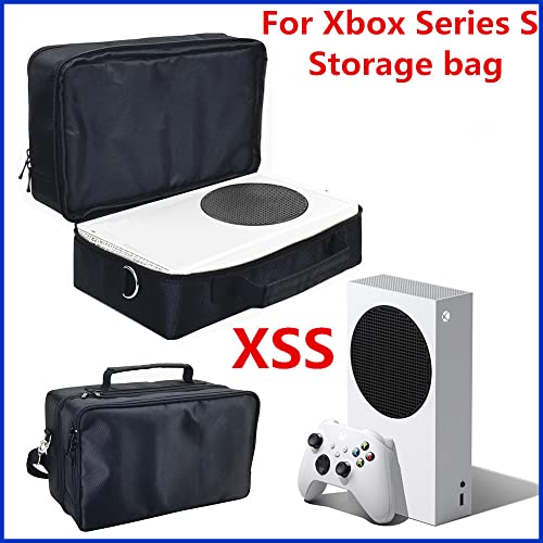 X-Box Series S Bolsa de viaje Estuche de transporte para X-Box Series S Consola Bolso de almacenamiento Impermeable a prueba de golpes Bolsa de hombro ajustable para controladores X-Box Series S Negro