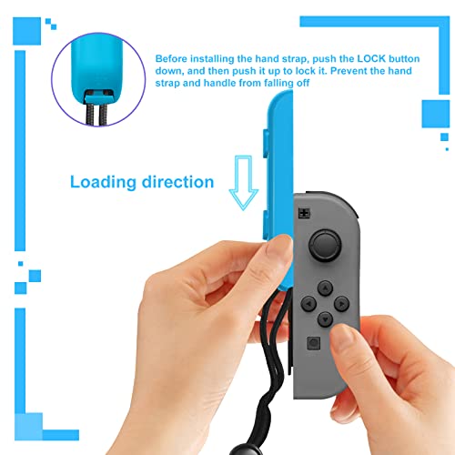 XBERSTAR 1 par de correas de mano portátiles para videojuegos, color azul