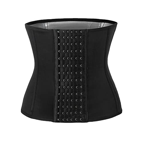 XDSP Mujer Fajas Reductoras Moldeadora Waist Trainer Corset Fajas Reductoras Moldeadora Neopreno Waist Trainer Abdomen Faja Lumbar Moldeadora Bustier (Negro, Small)