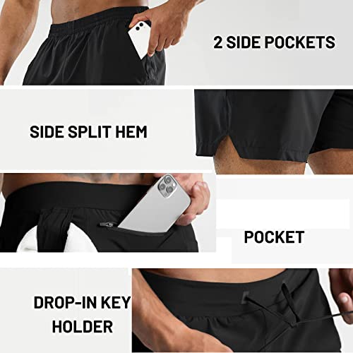 XDSP Shorts Deportivos Hombre Pantalones Cortos Shorts Pantalón Corto de Entrenamiento de Secado Rápido para Correr Jogging Running al Aire Libre Ligero y