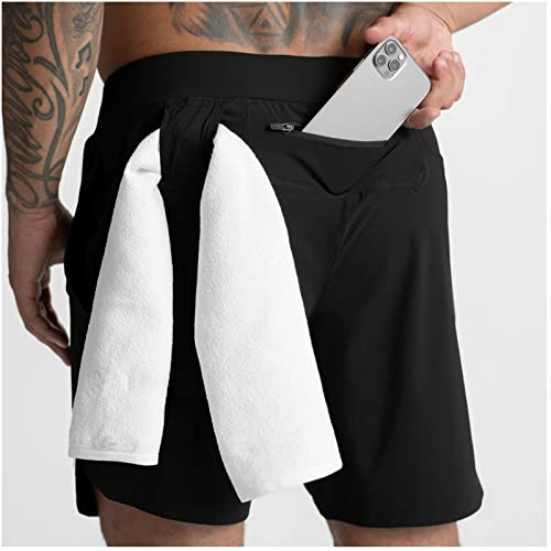 XDSP Shorts Deportivos Hombre Pantalones Cortos Shorts Pantalón Corto de Entrenamiento de Secado Rápido para Correr Jogging Running al Aire Libre Ligero y