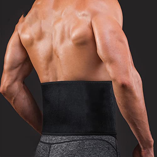 XDSP Waist Trimmer Faja Hombres y Mujeres Abdomen Adelgazar, Reductora Adelgazante, la Quema de Grasas, Hombre/Mujer de Ajustable Transpirable Neopreno Cinturón (Negro 1, Talla única)