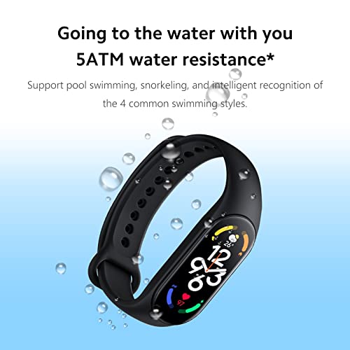 Xiaomi Mi Smart Band 7 Pulsera de Actividad, Pantalla AMOLED, 180mAh, 120 Modos de Entrenamiento, Impermeable 5 ATM, App Mi Fit, oxígeno Sangre Fitness Trake