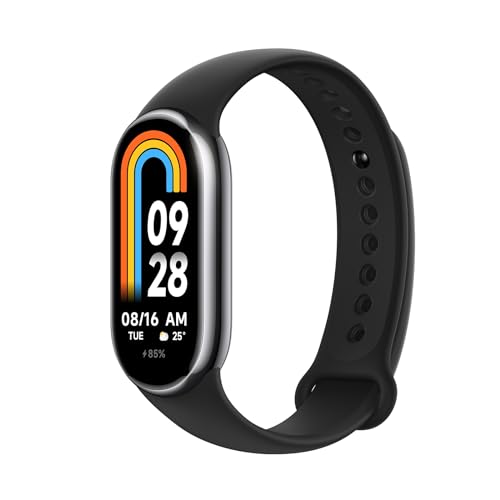 Xiaomi Mi Smart Band 8 - Pulsera de Actividad, Pantalla AMOLED de 60 Hz y 1,62’’, Monitorización de Frecuencia Cardíaca, 190 MAh, 150+ Modos Deportivos, hasta 16 Días de Autonomía, Sueño, Estrés,Negro