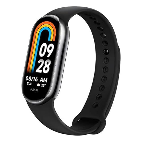 Xiaomi Mi Smart Band 8 - Pulsera de Actividad, Pantalla AMOLED, Monitorización de Frecuencia Cardíaca, 190 MAh, 150+ Modos Deportivos, hasta 16 Días de Autonomía, Negro