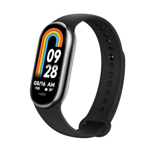 Xiaomi Mi Smart Band 8 Pulsera Deportiva, 16 Días de Duración, Control de la Salud, Pantalla Adaptativa, 60Hz Frecuencia de Actualización, 150+ Modos de Deportes, 5 ATM, Negro