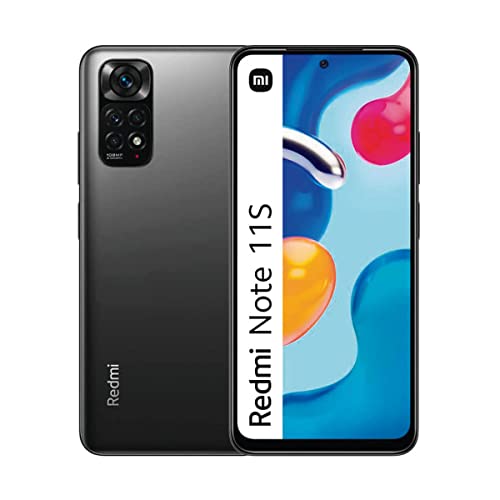 Xiaomi Redmi Note 11S - Smartphone-4G, 6+128GB, Pantalla AMOLED 6.43" 90Hz FHD+, MediaTek Helio G96, cámara Profesional 108MP, 5000mAh, Gris Grafito (3 años de garantía)