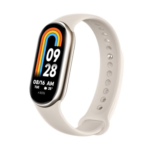 Xiaomi Smart Band 8 - Pulsera de Actividad, Autonomía de hasta 16 días, Pantalla AMOLED con Tasa de refresco de 60 Hz, 5 ATM, 150 Modos Deportivos, Blanco (Versión ES)