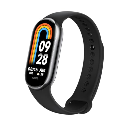 Xiaomi Smart Band 8 - Pulsera de Actividad, Autonomía de hasta 16 días, Pantalla AMOLED con Tasa de refresco de 60 Hz, 5 ATM, 150 Modos Deportivos, Negro (Versión ES)