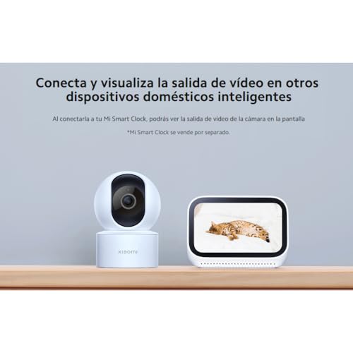 Xiaomi Smart Camera C200 - Cámara de vigilancia con resolución 1080p, 360°, apertura F2.1, visión nocturna, detección de movimiento con IA, admite tarjeta SD, blanco (Versión ES + 3 años de garantía)