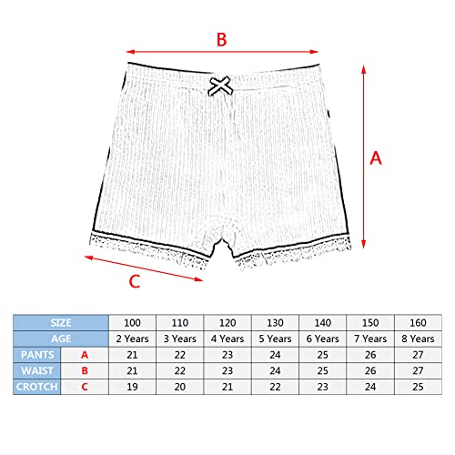 Xiedeai Niña Ropa Interior Braguitas - Niñas Calzoncillos Boxer Niños Bragas Hipster Precioso Encaje Pantalones Cortos de Chico Cómodo Modal Pantalones Cortos 3 Piezas (6-7 Años, Negro)