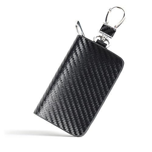 XPEX 1 Piezas Funda Llaves Bolso De La Llave del Coche, PU Llavero De Cuero, Llavero De Cuero De PU con Bisagra, Llavero De Estilo Vintage para Hombre, Llavero con Cremallera para Llave del Coche