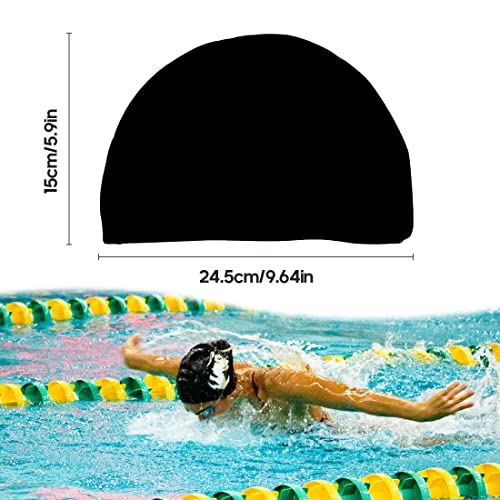 XPEX Paquete de 2 Gorros de natación para Hombres y Mujeres, Gorros de natación Unisex para Adultos y niños, Gorros de natación Unisex para Mujeres, Gorros de natación elásticos (Rosa roja y Negra)