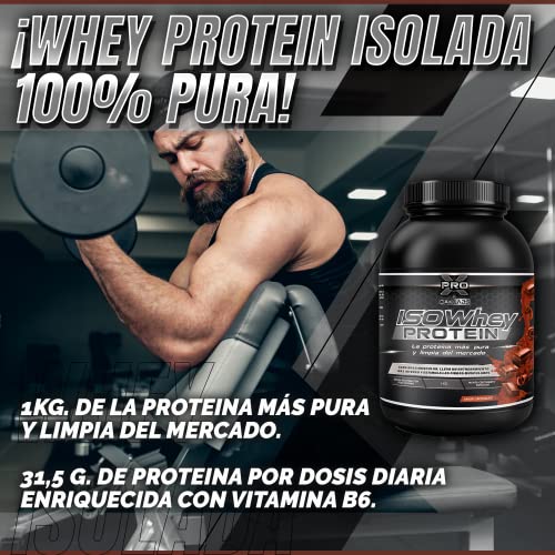 XPRO | Proteína de Whey 100% Pura con Taurina y Vitamina B6 | 31,5 g/dosis | Sin azúcar | Aumenta la masa muscular y acelera la recuperación física | Rápida y total asimilación | 1kg