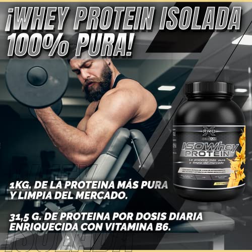 XPRO | Proteína de Whey 100% Pura con Taurina y Vitamina B6 | Sin azúcar | Aumenta masa muscular | Acelera la recuperación muscular | Rápida asimilación | 1kg (Vainilla)