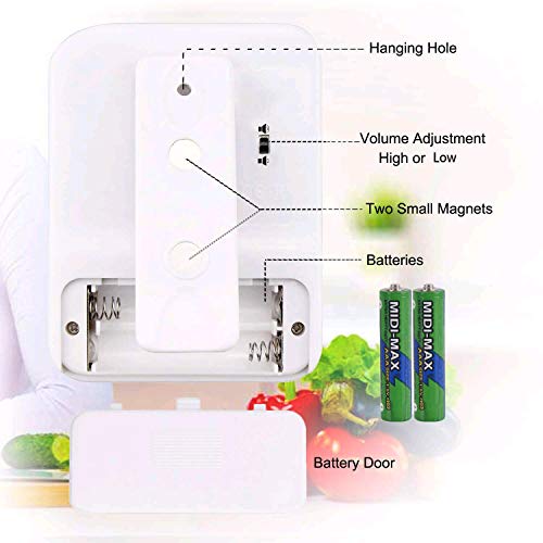 XREXS Temporizador de Cocina Digital 3 Canales, Gran Pantalla LCD Contar Arriba/Abajo, Cronometro Oposiciones Magnético para Fitness, Belleza, Aula, Reunión, Cocina(Baterias Incluidas)